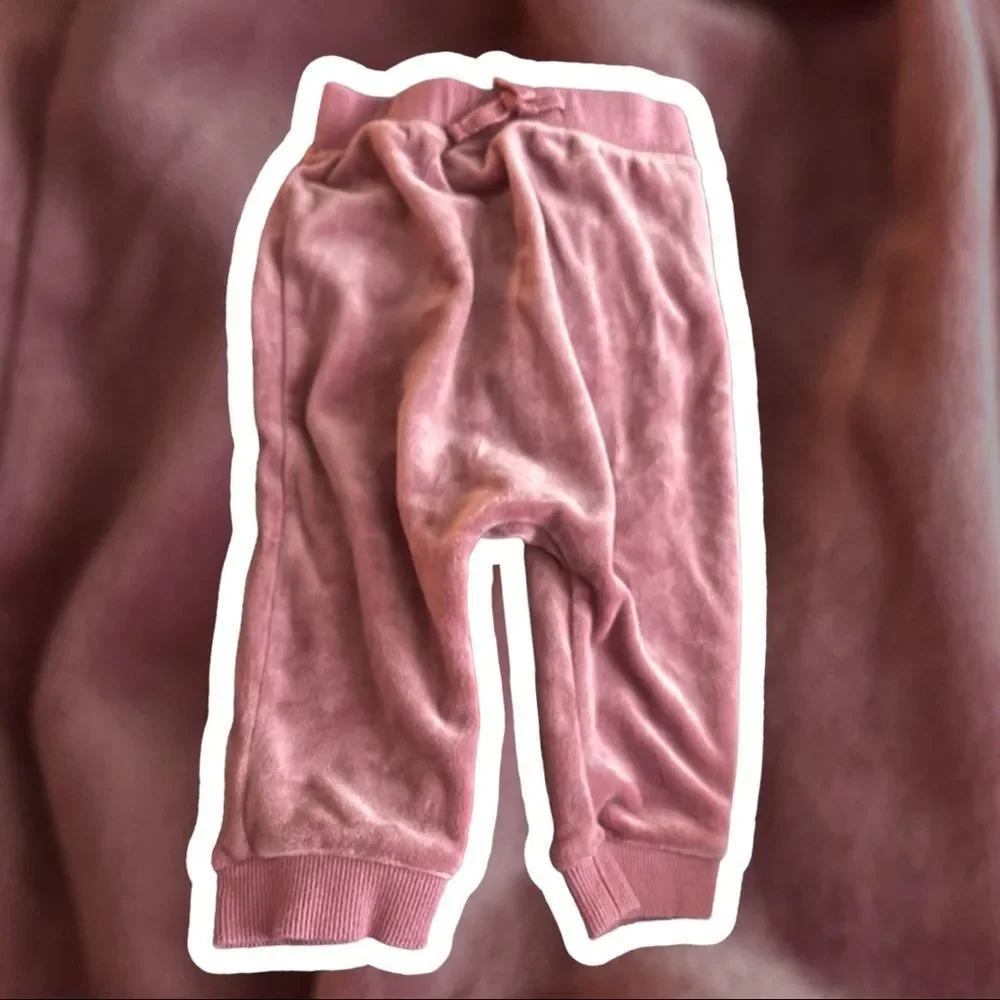💥2/$15💥 Gymboree Baby - Pink Velvet Hammer Jogger - Picture 1 of 7